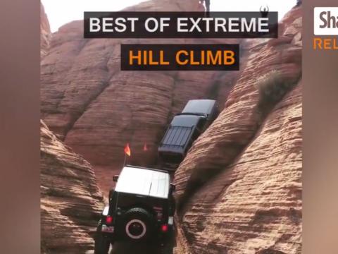 These Trucks Are Very Powerful! Look At Them Climbing Upwards