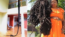 Người phụ nữ với mái tóc 35m phải tập gym để tăng sức chịu đựng cho lưng