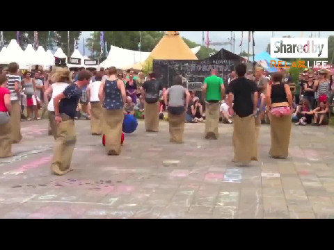 Who Want To Join A Bag Jumping Competition?