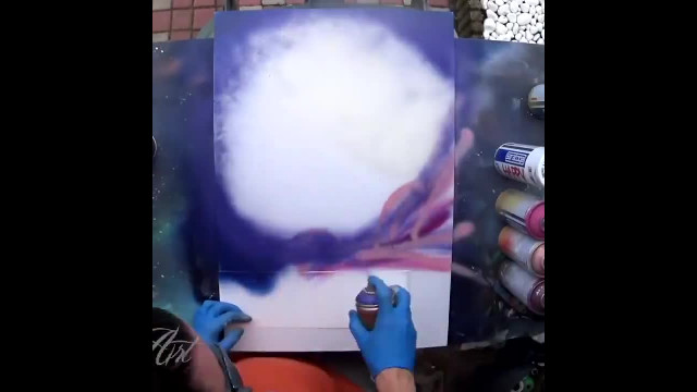 "Pink unicorn" Amazing spray paint art by Skech ART​