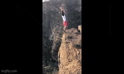 Video: Thót tim cảnh người đàn ông mạo hiểm nhảy lộn ngược trên vách núi dựng đứng